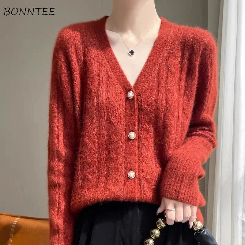 

Fashion Cardigans Women Single Breasted Gentle Ropa Elegante Para Mujer Корейская Мода Свитер Женский V-neck Tender Knitted Coat