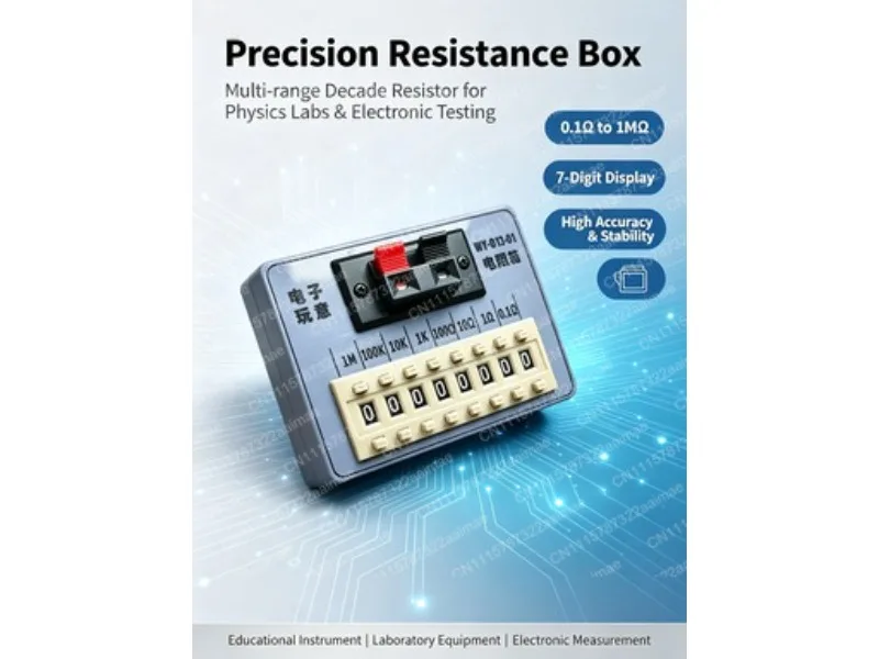Portable Dial Resistance Box Precision Resistor Tester for Electrical Testing and Calibration