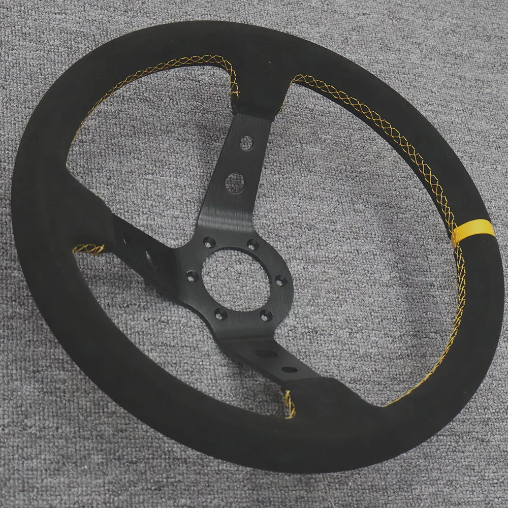 

14 Inch 350MM Modification Steering Wheel Personalization Frosted Racing Concave Steering Wheel Tools Car Accessories