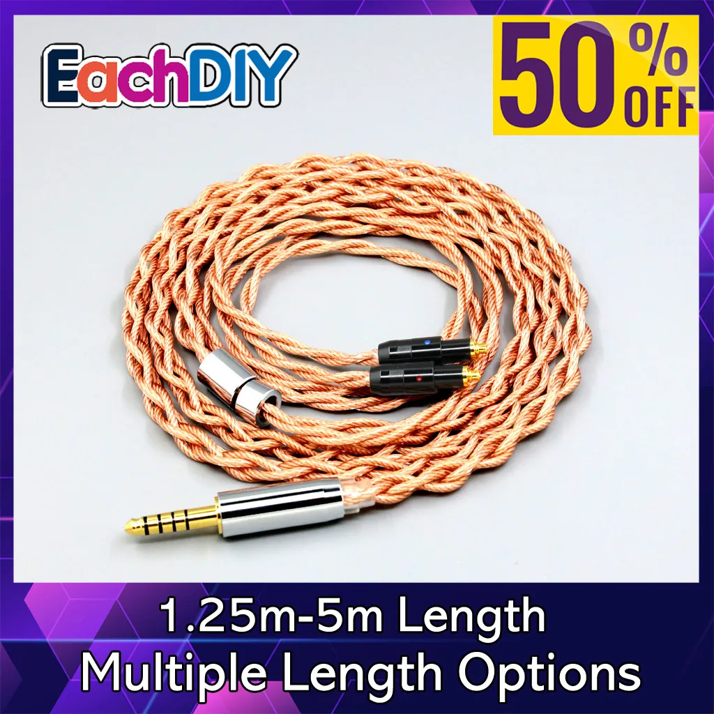 

Graphene 7N OCC Shielding Coaxial Mixed Earphone Cable For Shure SRH1540 SRH1840 SRH1440 4 core 1.8mm LN007787