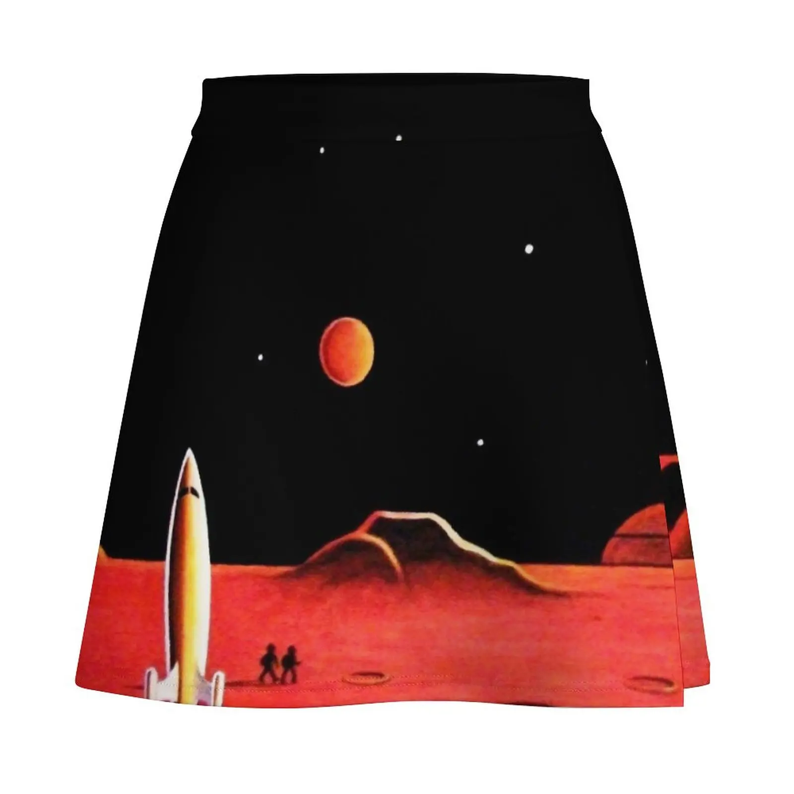 CITY ON MARS Minirock japanische Mode Rock Satinkleid