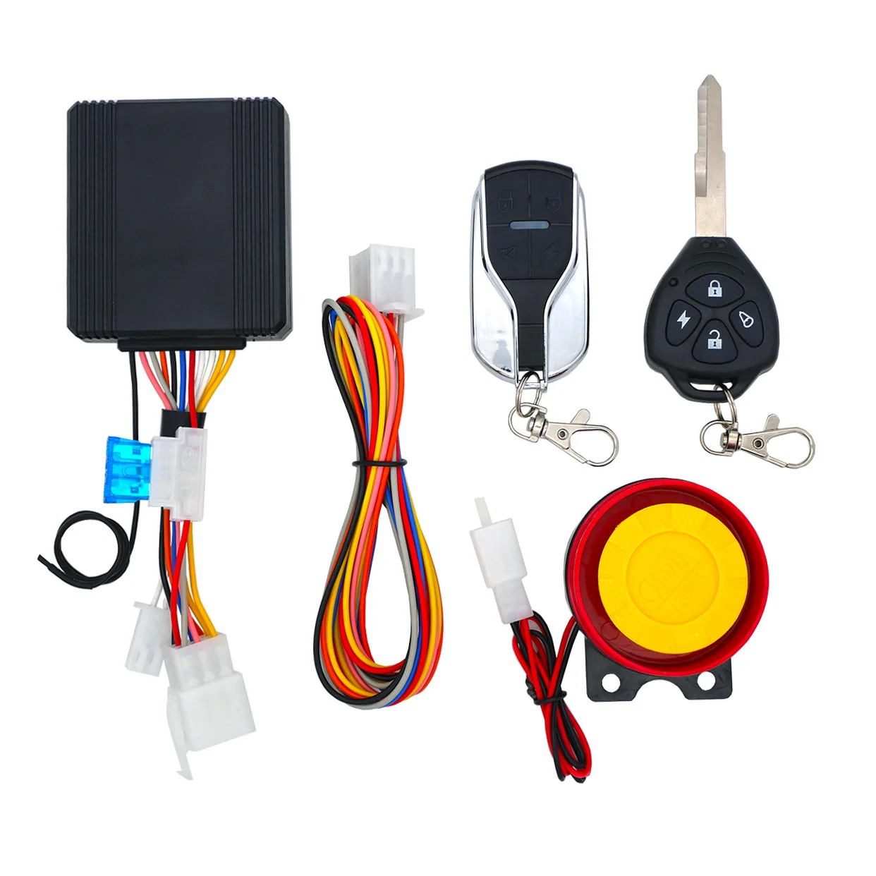 Motorcycle Anti-Theft Device 12V Independent Double Flash Wireless Remote Control Engine Starter Motorcycle Universal Alarm