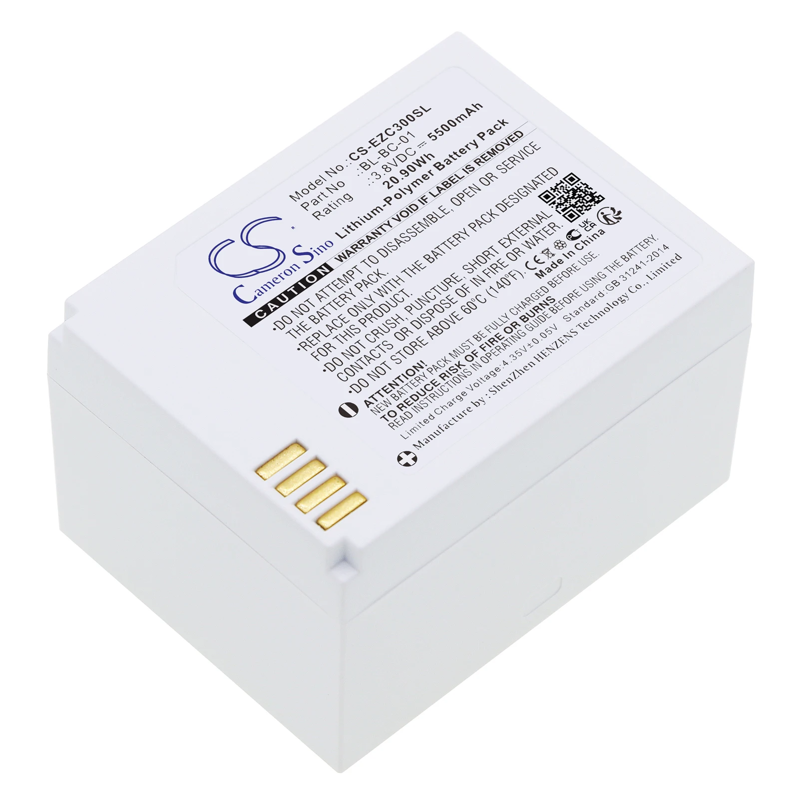 Replacement Battery for Ezviz  C3A BL-BC-01 3.8V/mA