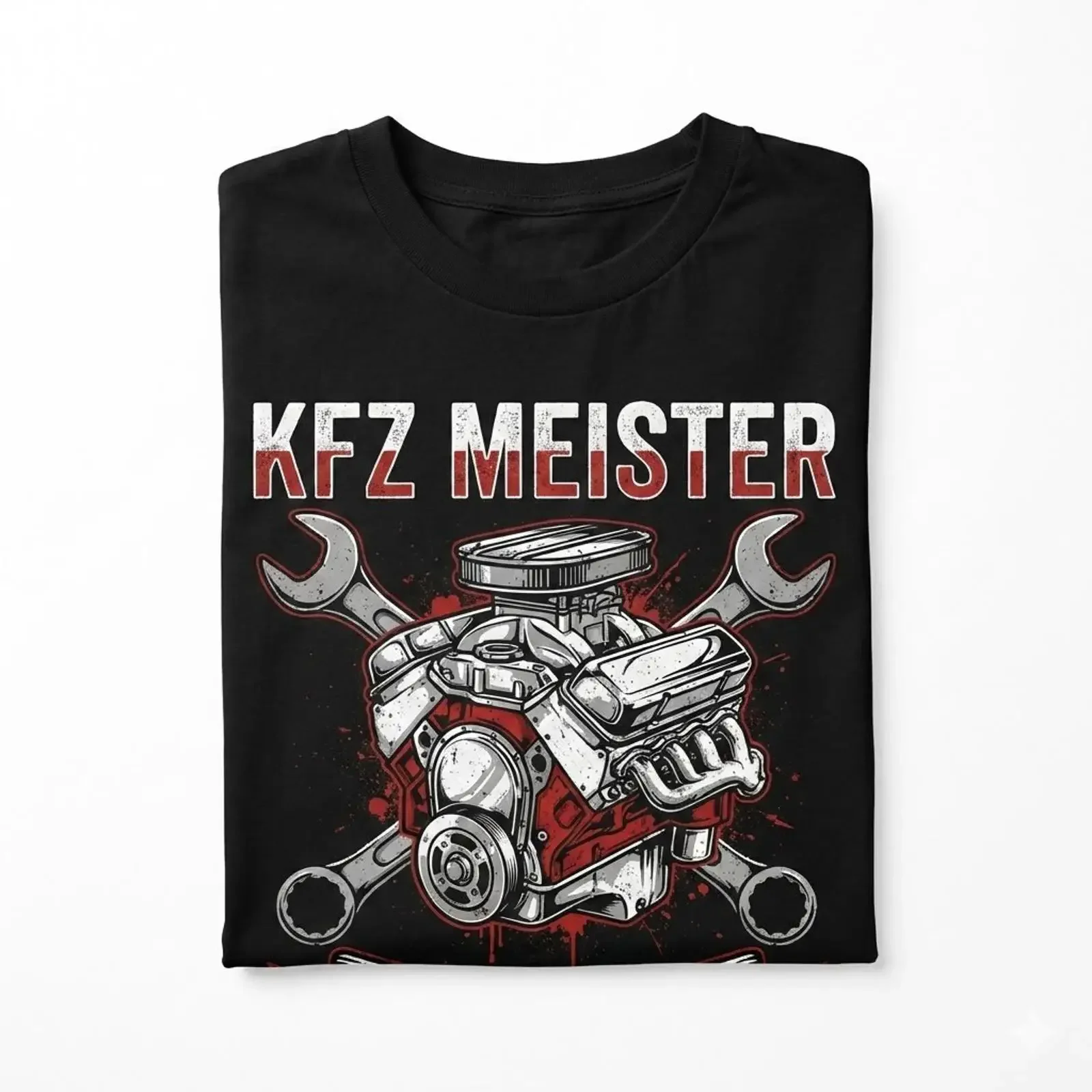 Herren T Shirt KFZ Meister Hubraum Auto Mechaniker Schrauber Lustiges Geschenk vintage Washed designer clothes Versatile