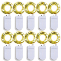 10 Pack Led Fairy Lights Battery Operated String Lights Firefly Starry Moon Lights for DIY Wedding Party Bedroom Patio Christmas