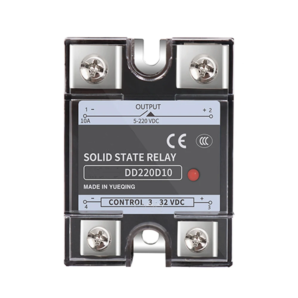 SSR-10DD/20DD/25DD/40DD/50DD/60DD/80DD/100DD DC Control DC SSR Single Phase Solid State Relay 5-220VDC 3-32VDC Solid State Relay