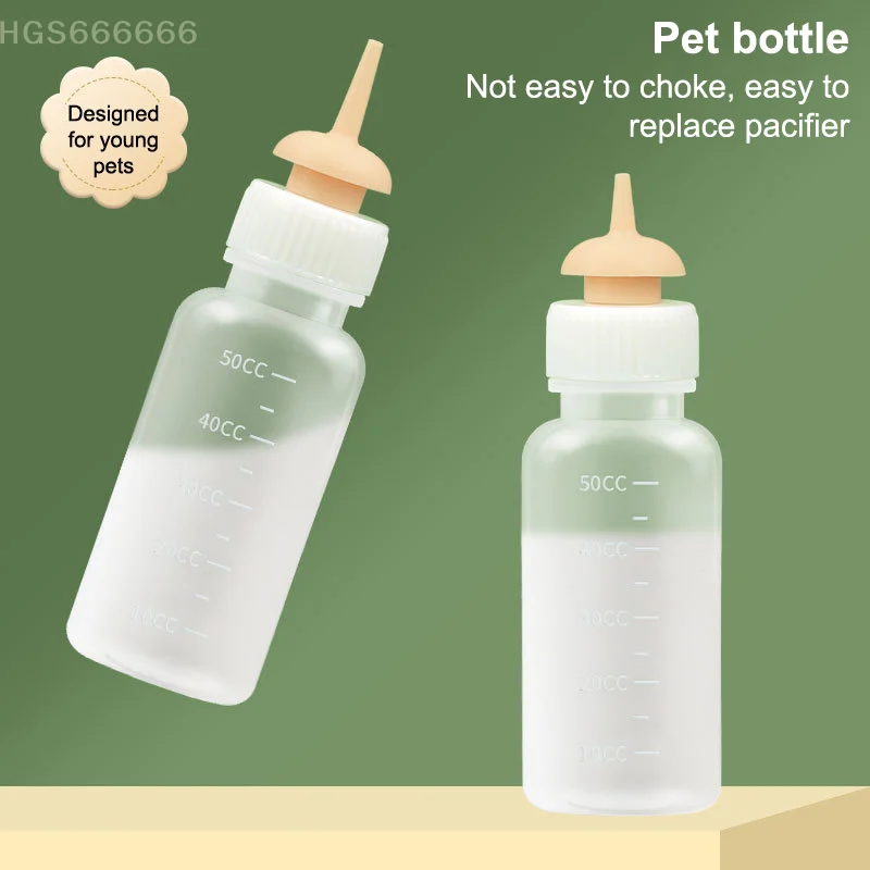 

Pet Kitten Feeding Bottle Nipple Feeder Can Squeeze Liquid Milk Nursing Bottle For Newborn Dogs Puppies Rabbits Hamster Cat
