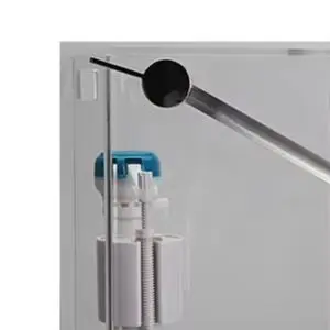 Zinc Alloy Toilet Flush Handle Replacement Kit Silver With Stainless Steel Chain For Specific Toilet Models Tank Lever Repair To