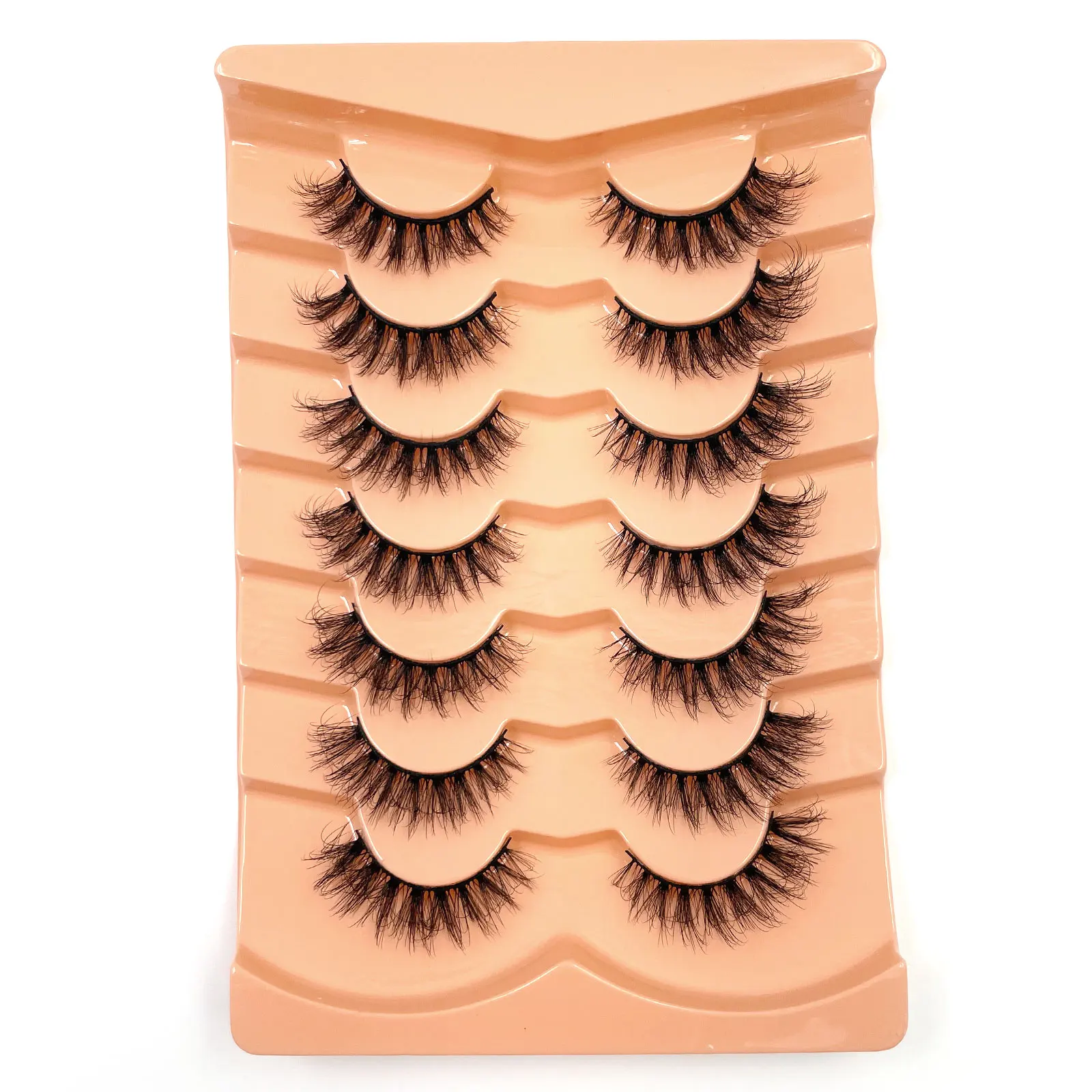 Neue 7 Paar Dicke, 3D-Simulierte Nerzfell-Falschwimpern Kurze, Dramatische Falschwimpern Großhandel Komplette Linie Falsche Wimpern – Detail 25