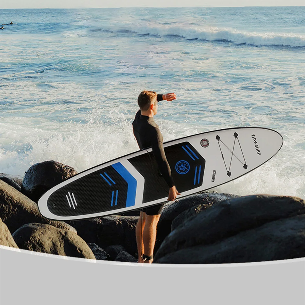 3.2m 10.6ft Surfboard PVC Inflatable Paddle Board Seaside Beach Water-skiing Stand Up Paddle Board with Foot Rope For Outdoor