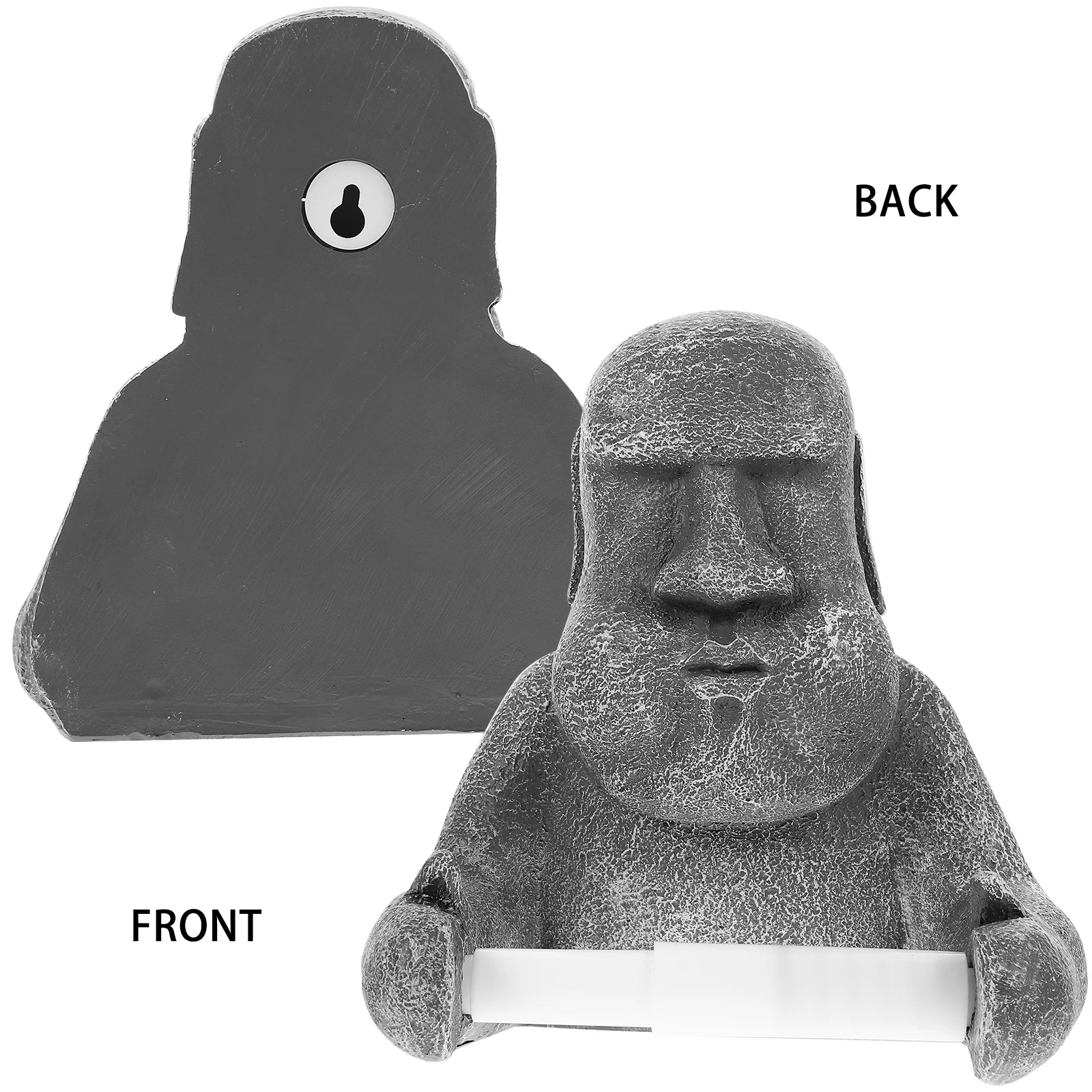 

Moai Statue Paper Towel Holder Resin Roll Paper Organizer Stand for Bathroom Kitchen Desktop Decorative Towel Rack