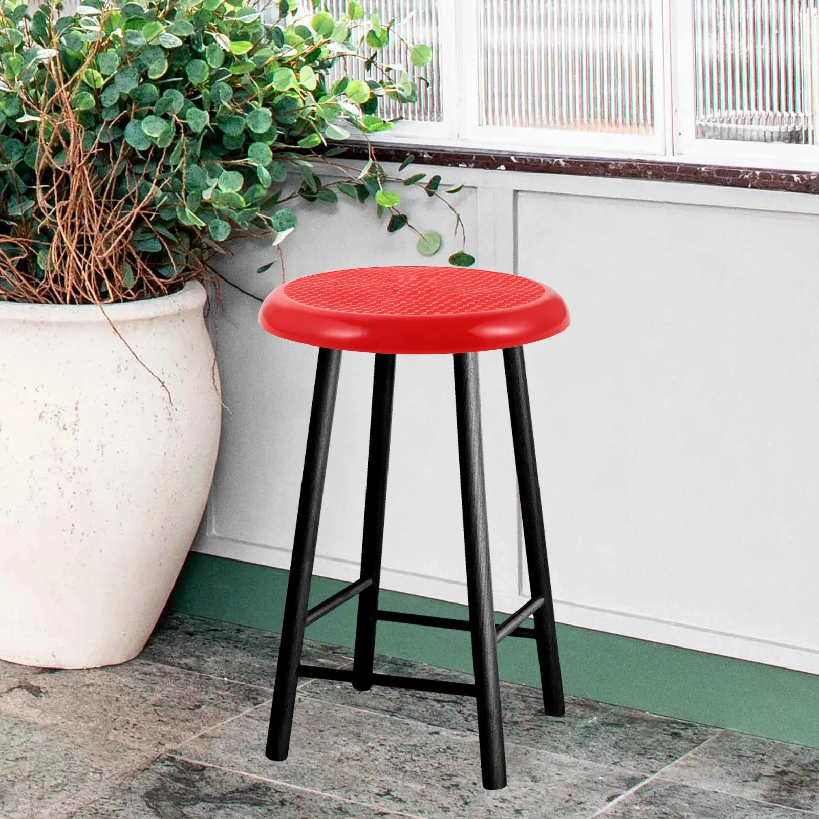 Plastic Round Stool Replacement Seat Cover for Bar Chair Dining Kitchen Home Canteen Reinforced Stability Comfortable Seating