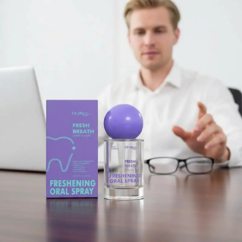 Fresh Breath Spray Oral Care Portable Mint Long Lasting for Quick Odor Removal at Work Travel