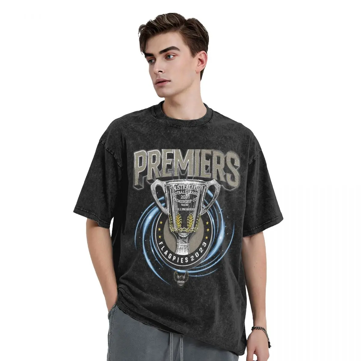 Premiers Cup T-Shirt plain anime stuff blue archive Short sleeve tee mens graphic t-shirts funny