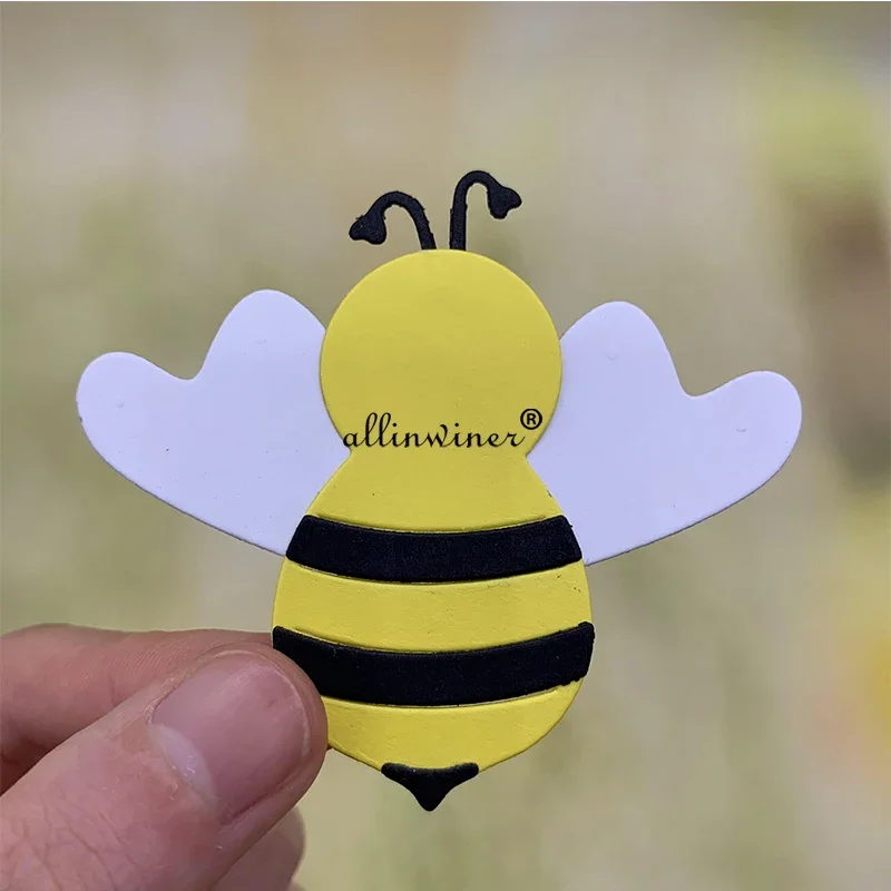 

Металлическая вырубная форма для скрапбукинга и творчества: милый дизайн пчелы, шаблон для тиснения, трафарет для альбомов и открыток