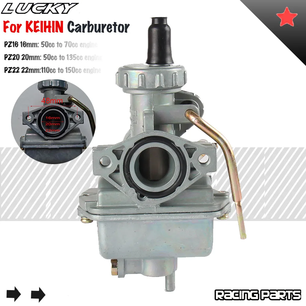 16mm 20mm 22mm PZ16 PZ20 PZ22 Carburetor Hand Choke Zinc Carb For Keihin 50cc 70cc 110cc 125cc 250cc ATV Quad Dirt Bike Go Kart