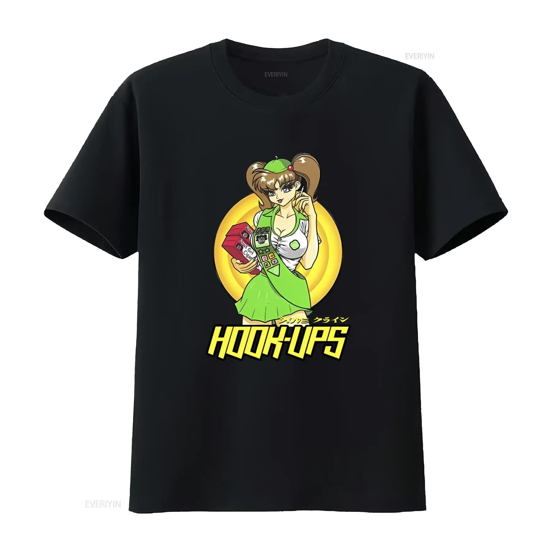 Neues, limitiertes Hook Ups Skateboard Scout Girl Cigar Print T-Shirt für S bis 4XL, Vintage-Stil, leicht gewaschen, Designerkleidung, Unisex