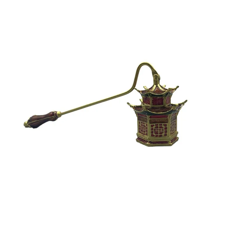 Vintage Pagoda Metal Candle Snuffer With Long Handle Aromatherapy Candle Cover Putting Out Extinguishing Tool