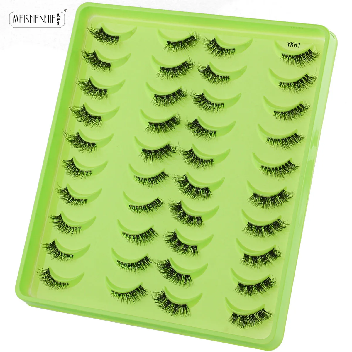 MEISHENJIE 5/10/20 Pairs Cat Half Lashes Wispy Fluffy 3D Mink Eyelashes Extension Makeup Tools Soft False Eyelashes maquillaje