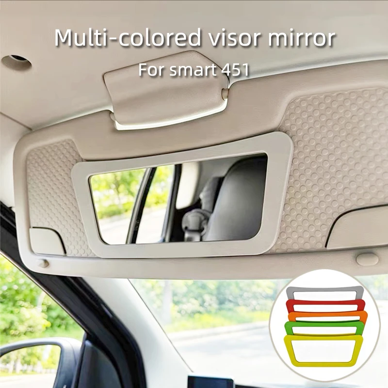 Auto-Schminkspiegel, tragbarer Auto-Sonnenschutzspiegel, HD-Spiegel, Auto-Innenspiegel für Smart Fortwo 451 2009–2014, Auto-Styling