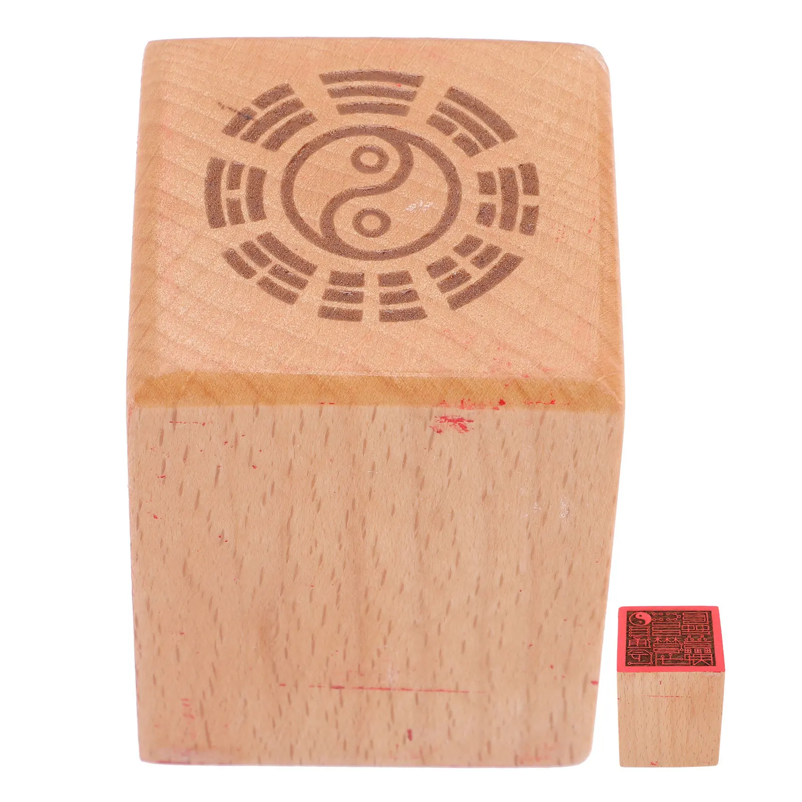 

Vintage Style Peach Wood Buddha Seal Handcrafted Wooden Stamp for DIY Crafts Home Office Decoration Unique Gift Idea