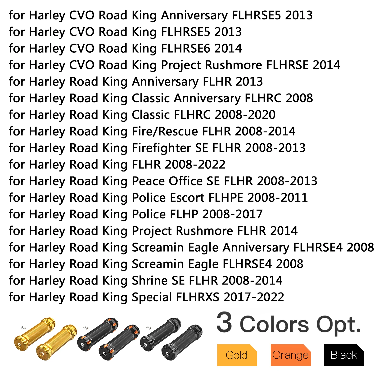 For 2017-2022 Harley Road King Special Handlebar Grips for Road King Classic FLHRC 2008-2020 Road King Police FLHP 2008-2017