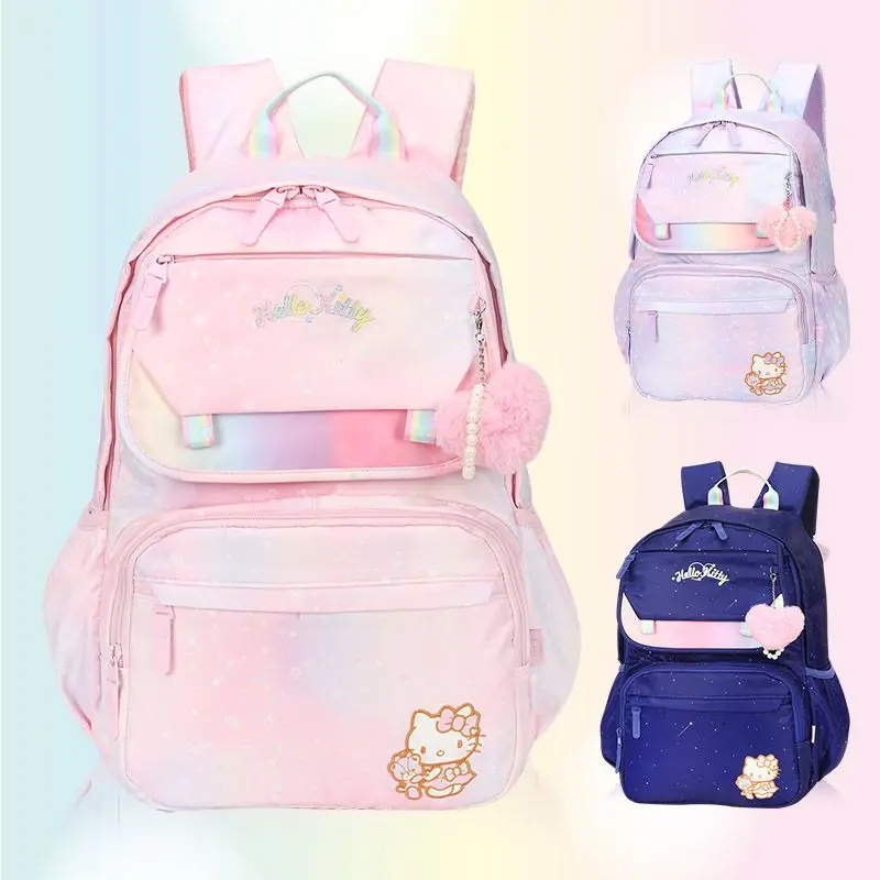 

Sanrioed Hello Kitty Anime Cute Large Capacity Children Backpack Schoolbags Student Cartoon Shoulder Bag Travel Gift for Friend