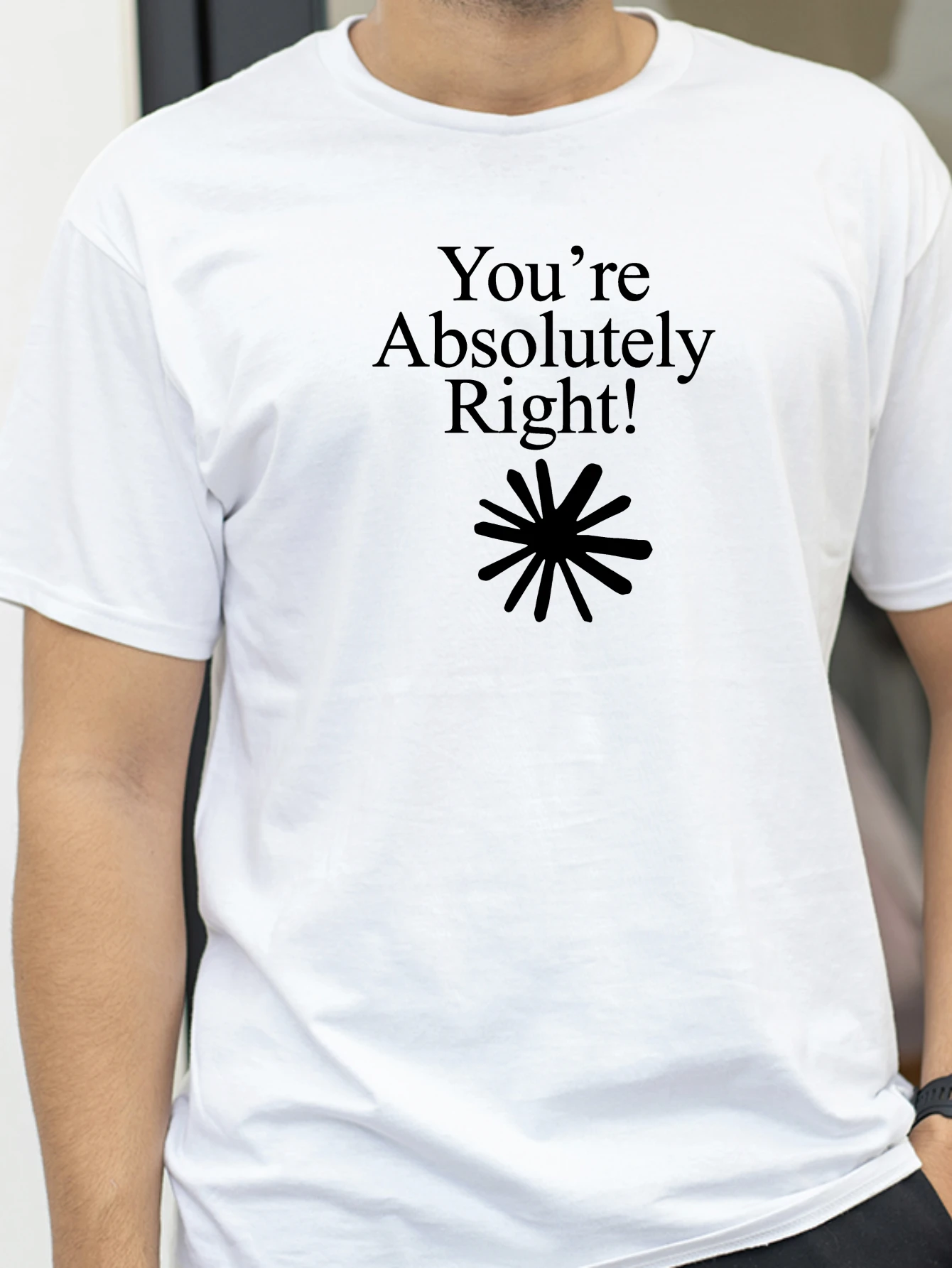 Claude AI Coder Programmer Joke Funny Artwork T-Shirt Pure Cotton Unisex Crew Neck Tee