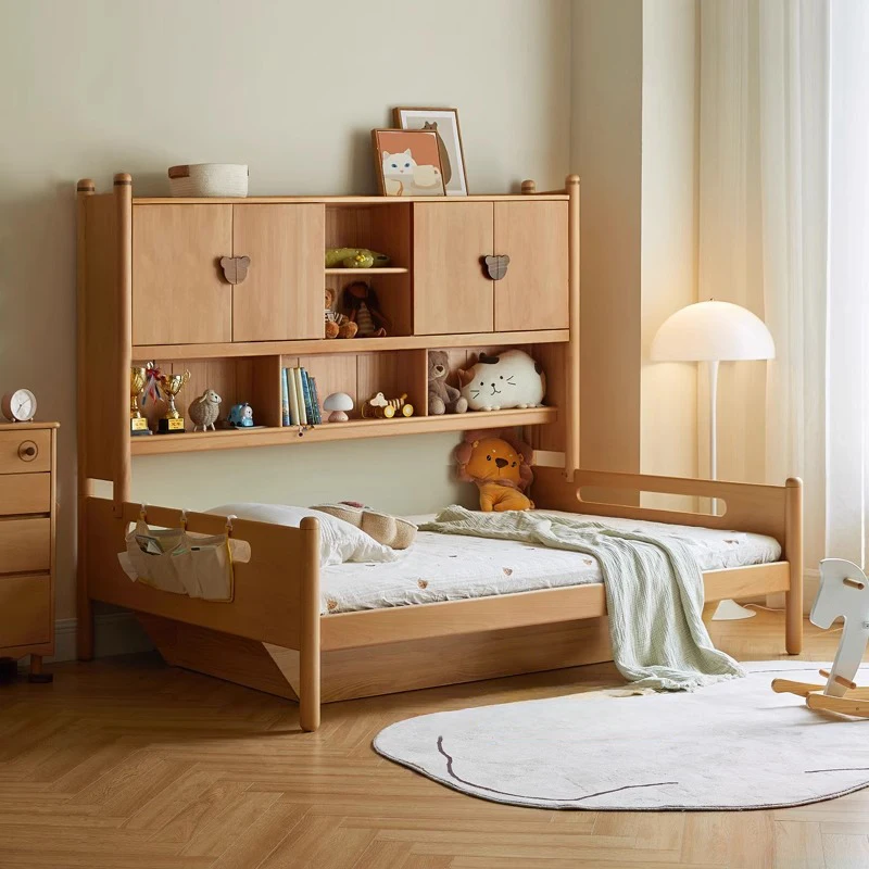 

# With Integrated Storage Cabinet | Multi-Functional Children's Bed With Shelves And Drawers