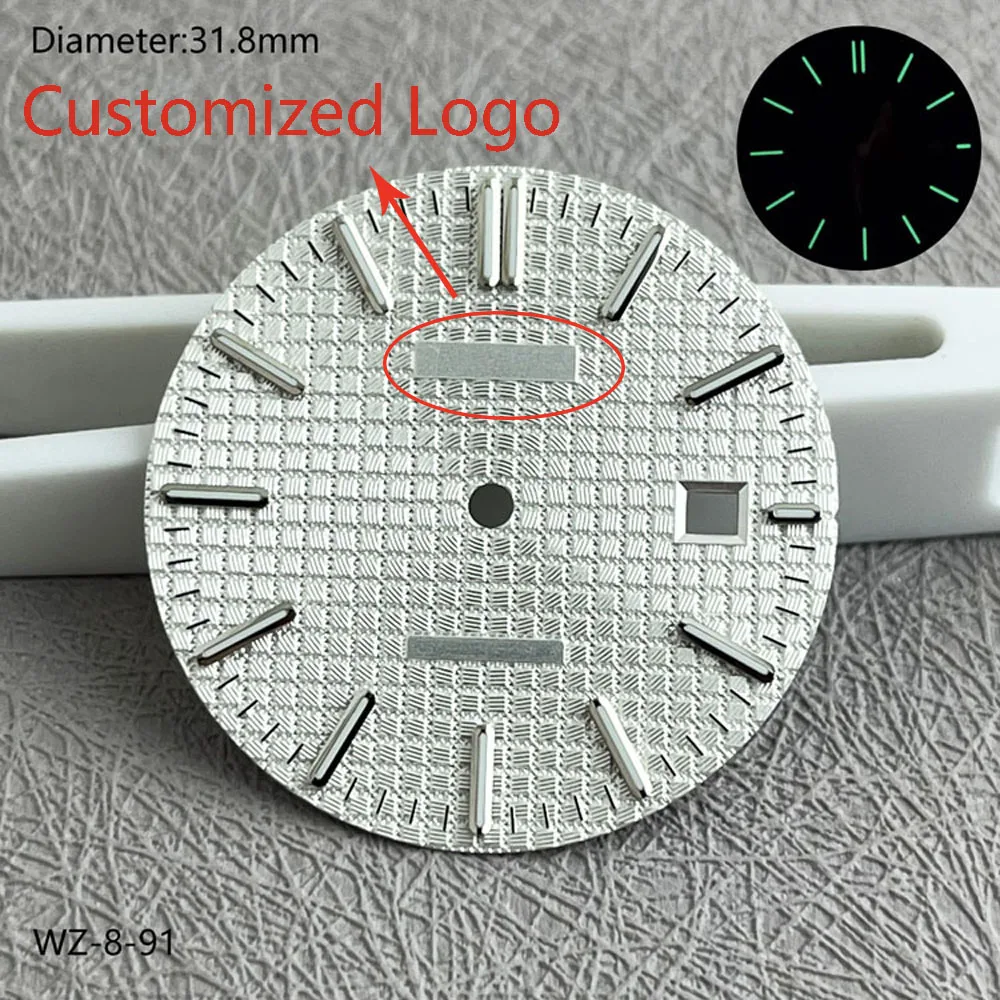 31.8mm oaky dial NH35 rose gold blue dial NH35 for 42mm sapphire crystal case for NH35 automatic movement can customize logo