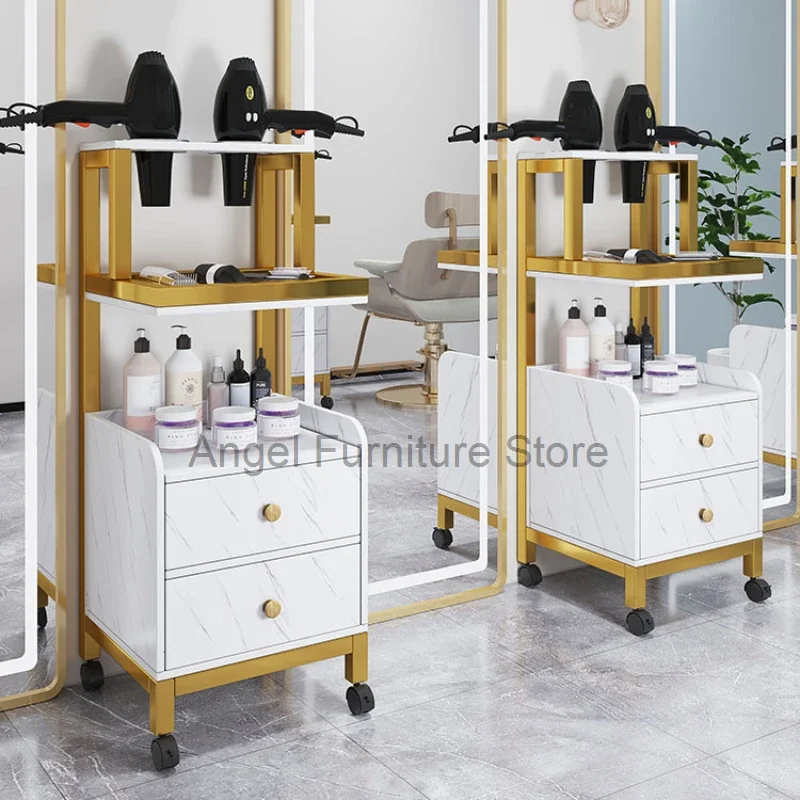 

Utility Cart Salon Trolly Wheels Commercial Hair Stylist Salon Trolly Metal Cabinet Wagen Mit Rollen Beauty Furniture YN50ST