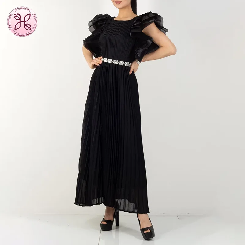 

2025 French Socialite Gown | Beaded Ruffle Waist Dress | Elegant Slim Fit Evening Dress