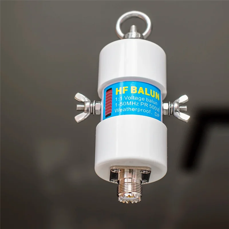 QWE-500W 1:1 Balun مقاوم للماء لـ 160M - 6M Bands (1.8 - 50Mhz) مقاوم للماء DIY هوائي V مقلوب هوائي الموجات القصيرة Balun