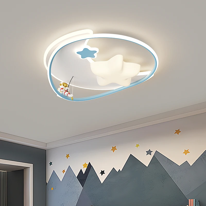 Modern Full Spectrum Eye Protection Children's Room Lamp Minimalist Cream Style Bedroom Room Lamp Creative Star Ceiling Lamp