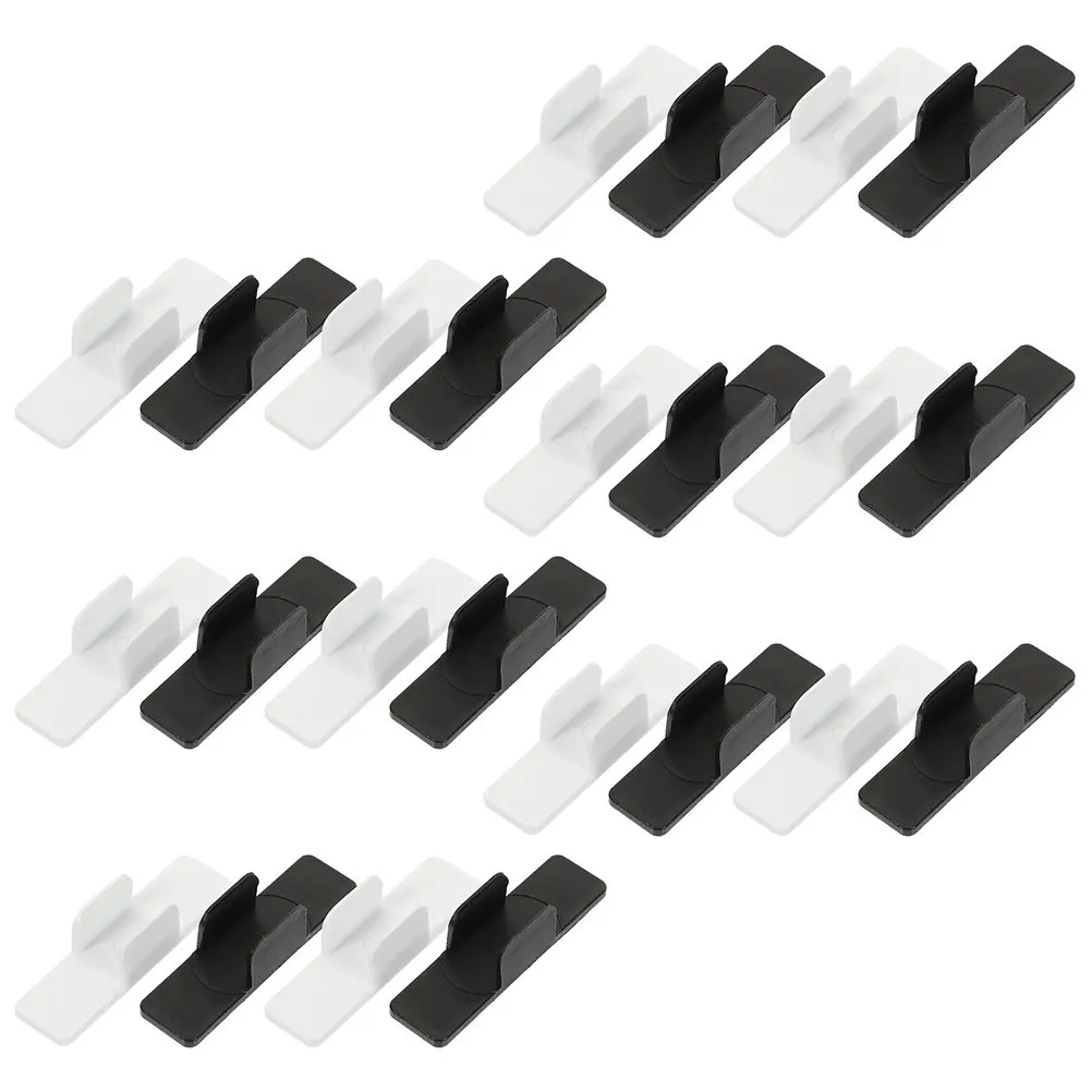 

24Pcs Plastic Pen Holder Clips Self-Adhesive Pencil Clip for Whiteboard Office School Writing Pen Buckles Holder