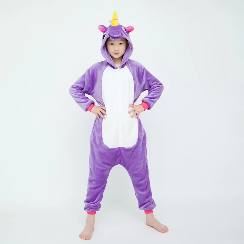Kigurumi Unicorn TianMa Cartoon Onesies Kids Children Pajamas Girls Boys Anime Cosplay Costumes For Christmas Halloween Party