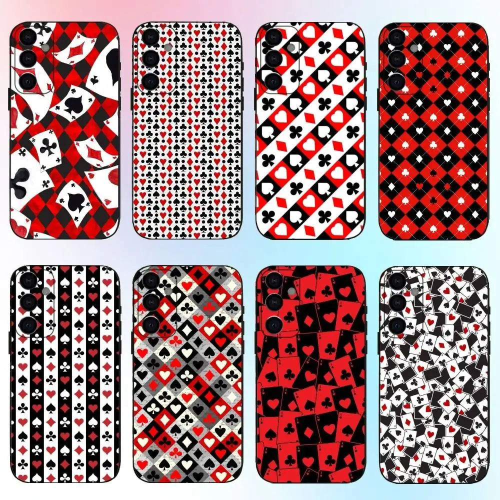 poker-card-pattern-phone-case-for-samsung-galaxy-a73a72a71a70a53a52a51others-soft-black-cover
