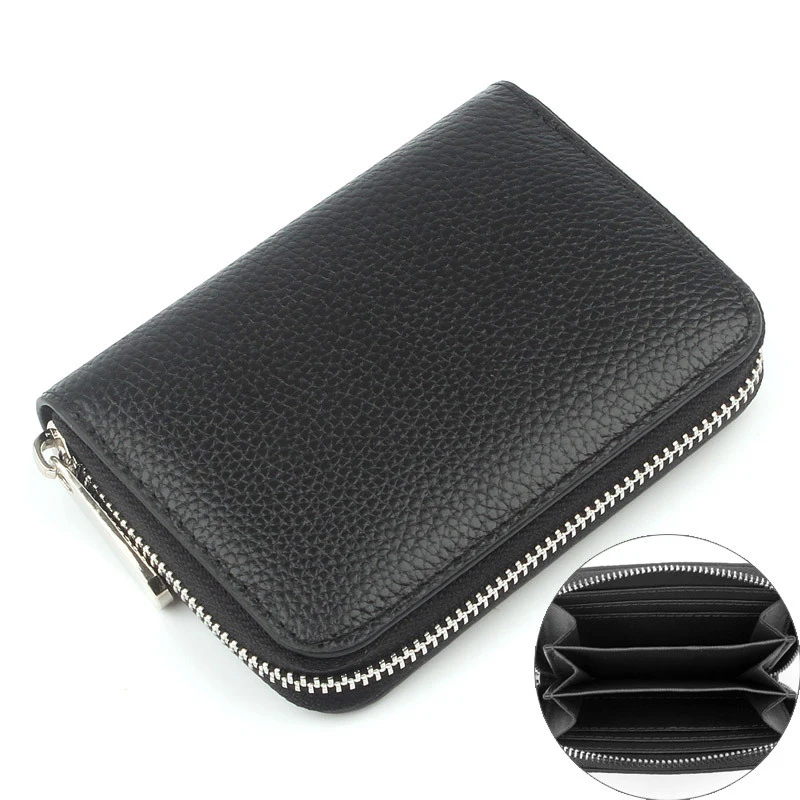 New 2025 Women's Genuine Leather Wallets Fashion Short Wallet Multifunction Purses Card Holder Candy Color Clutch Bags B380