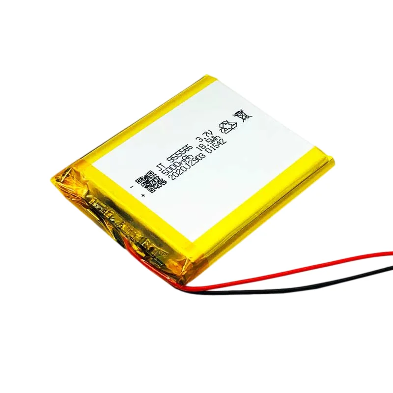 3.7V 5000mAh 955565 Polymer Lithium Battery PH 2.0 2Pin Plug Rechargeable LiPo Battery for Smart Home Devices Mobile Power