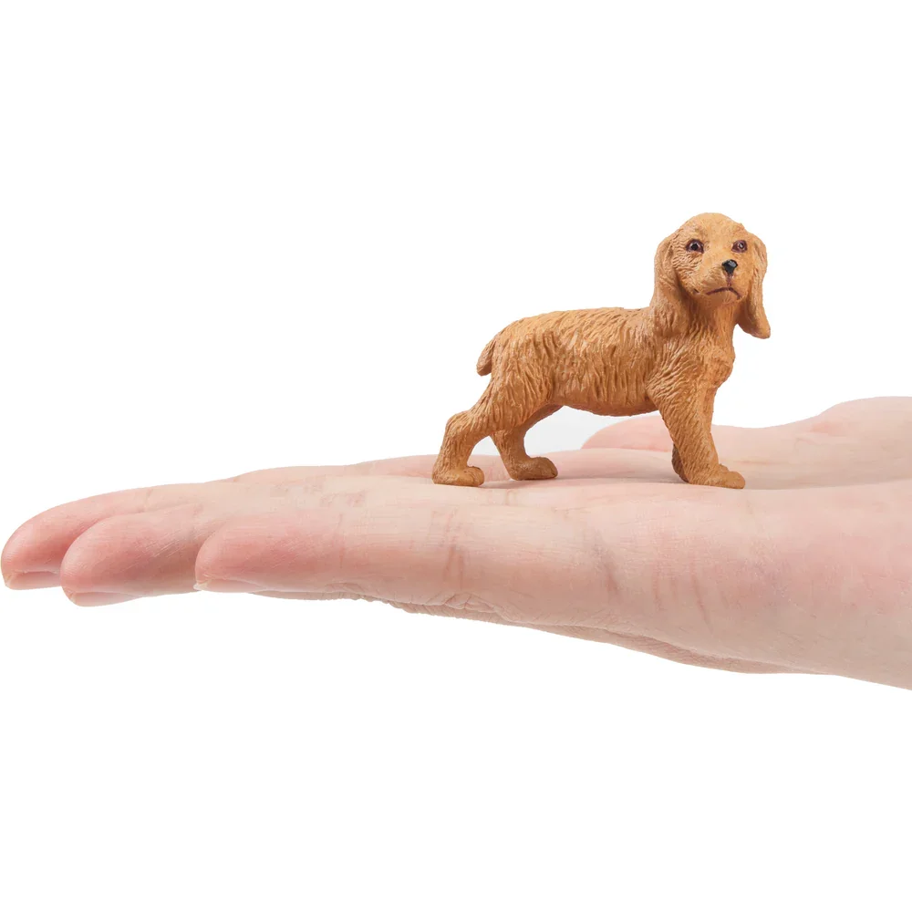 Simulation Dog Pet Animal Model Toy Mini Standing Golden Cocker Spaniel Puppy Figures Dolls Action Figurines Toys  Children Gift