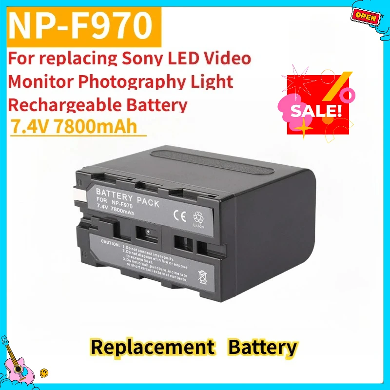 

New NP-F970 7.4V 7800mAh for replacing Sony LED Video Monitor Photography Light Rechargeable Battery