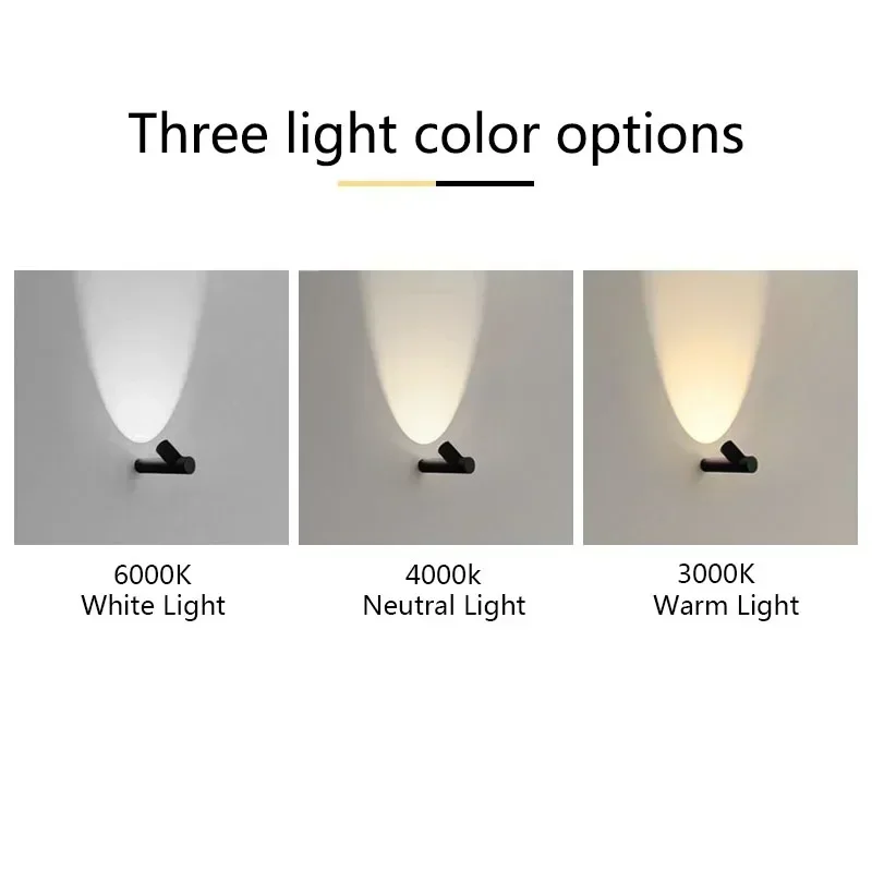6W COB Waterproof AC85-265V Surface Mounted LED Wall Light Modern Nordic Luminaire Indoor  Lamps Living Room Porch Outdoor