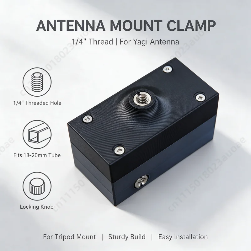 ME08 Yagi Antenna Tripod Mount,1/4Thread Clamp For 18-20mm Square Tube,Antenna Installation Bracket For Outdoor Signal Device