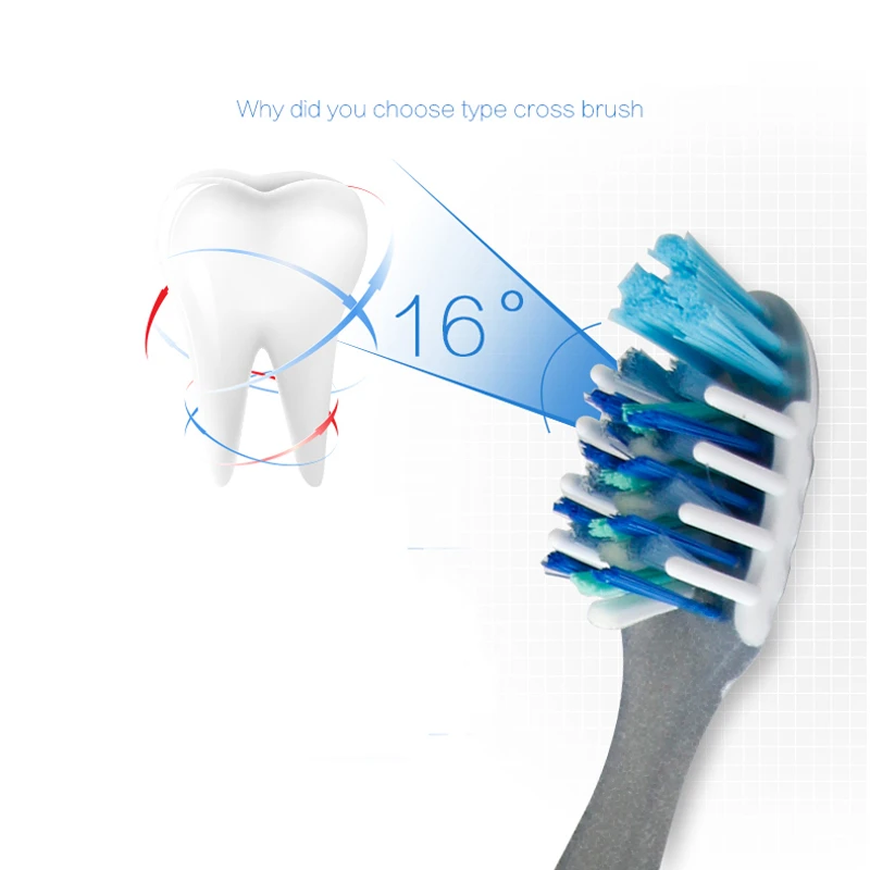 Crest-Brosses à dents souples CrossAction, élimination de la plaque profonde, poils arrondis doux sur les dents, élimine les taches de dents