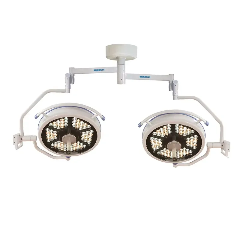 Double Dome LED Shadowless Surgical Light for Hospital Wards Ceiling Mounted Operating Room Lamp