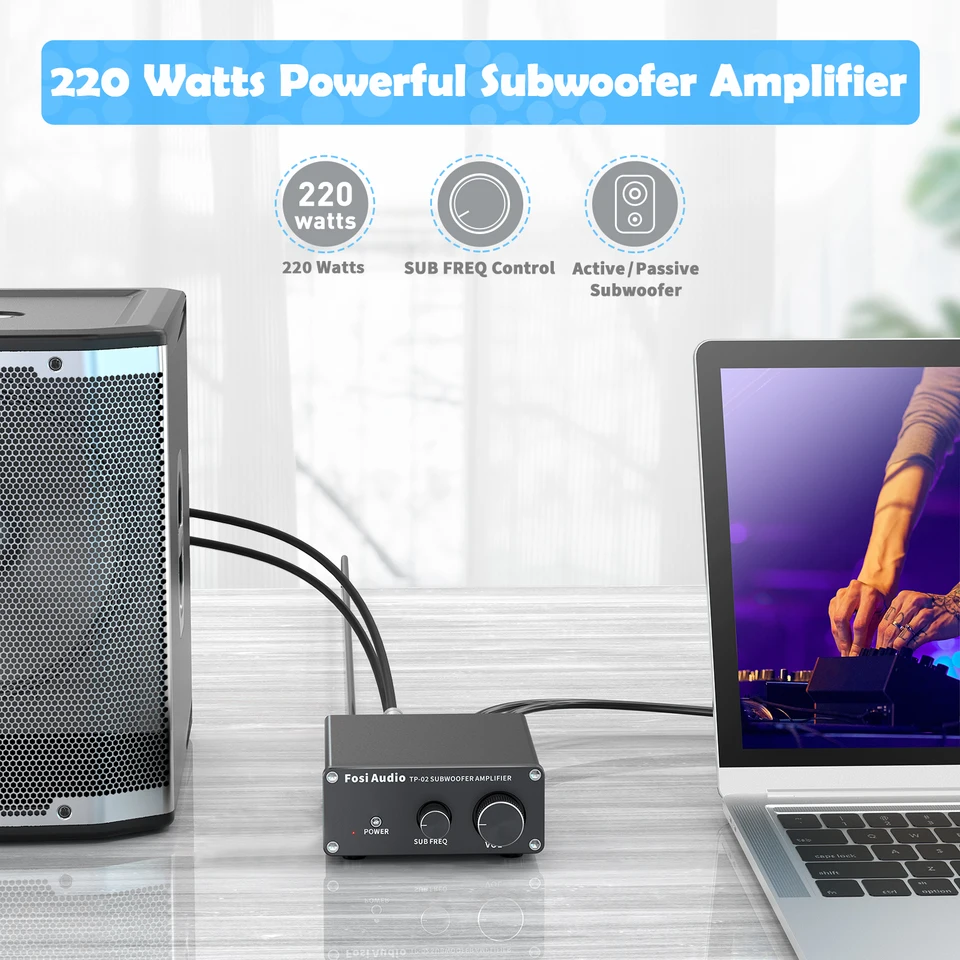 Fosi Audio TP-02 サブウーファーアンプ 本体 S93dcb7c64ba44ddd9876188cce2cc