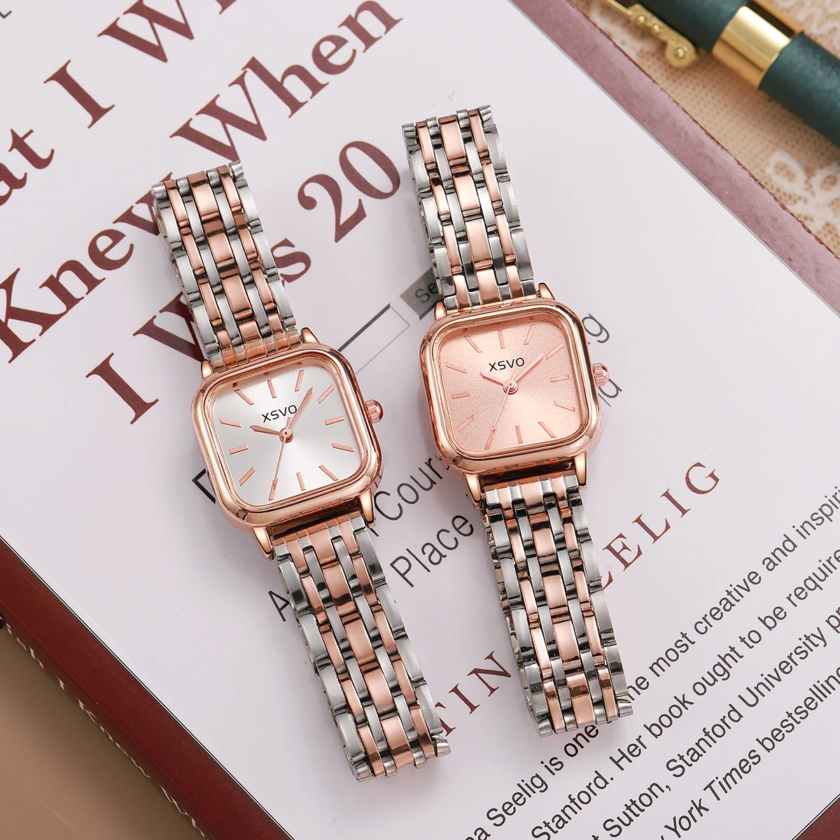 

New cross-border foreign trade bracelet women's watch fashionable and simple temperament compact quartz watch