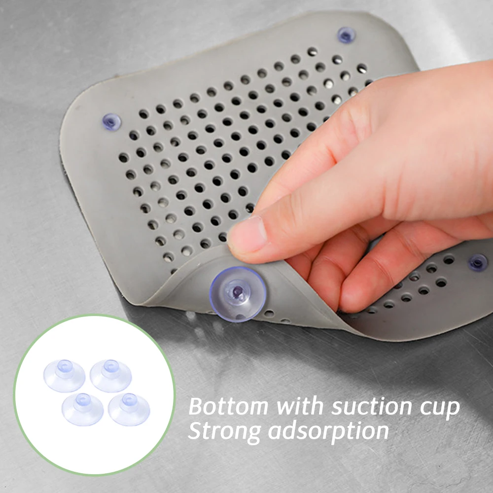 Upgrade Kitchen Hair Sink Filter Silicone Anti-blocking Bathtub Stopper Bathroom Floor Drain Shower Sink Household Strainer Tool