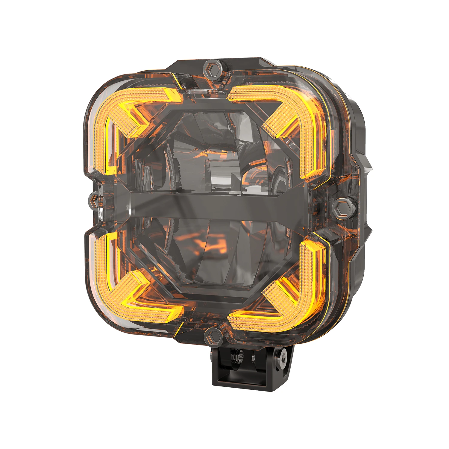 

Hot selling;Newest 4 Inch Cube Light White or Amber DRL LED Work Light Offroad Universal LED Driving Lights With High Low Beam