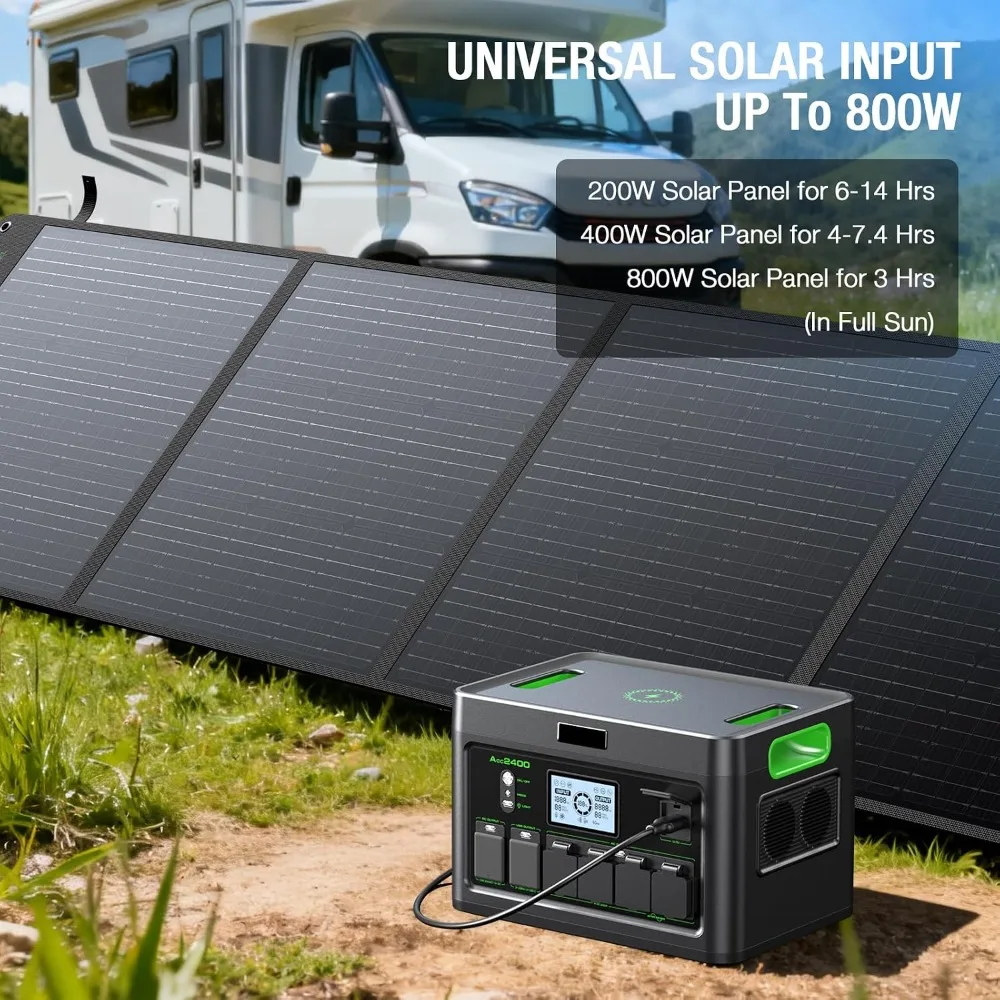 2400W Portable Solar Generator Power Station